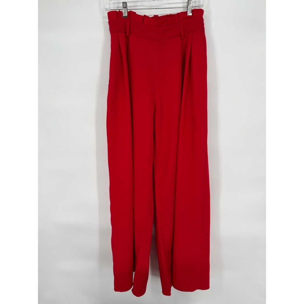 Shein Red High Waisted Womens Sz M‎ Wide Leg Pants
